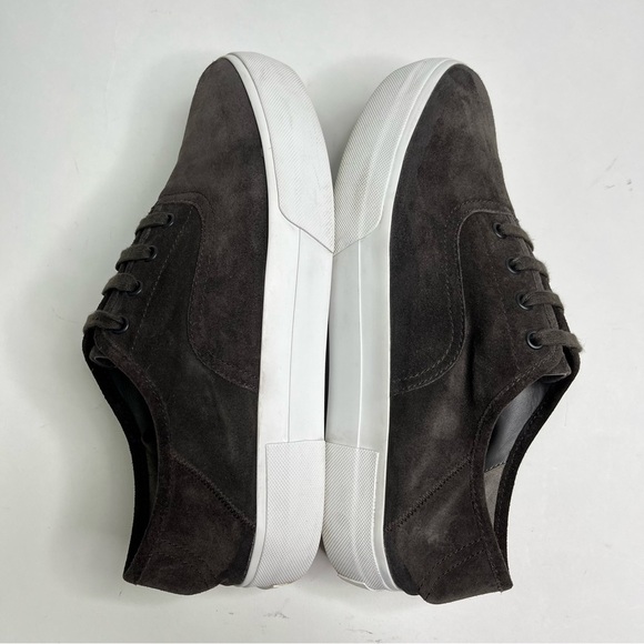 VINCE Smokey Grey Suede White Thick Chunky Platform Lace-up Sneakers Shoes - Picture 7 of 12
